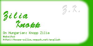 zilia knopp business card